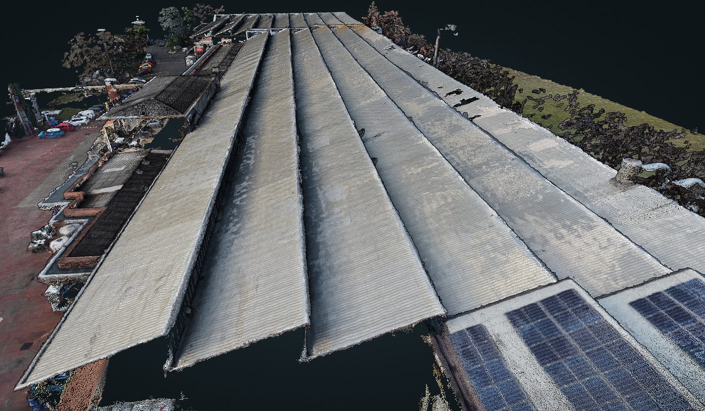 Nuvola di punti georiferita copertura